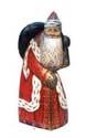 traditional decor santa with carring ruck sack pattern decor