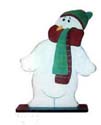 appeal decor snowman with wearing green neckerchief design