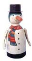christmas decor snowman with wearing striped scarf chief design