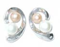 wholesale earrings with shining stone in C shape