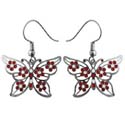 discount wholesale earrings with floral decor pattern designed in butterfly shape