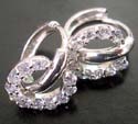 High fashion stud earrings with mini flower cz knot design