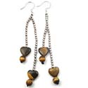 discount earrings with heart shape stone drop/dangle, fit in fish hook back 