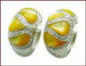 discount earrings with yellow cz stone design