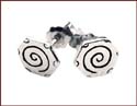 fashion earrings with spiral pattern design