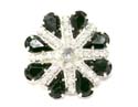 wholesale fashion pin with black cz stone formed in flower shape design