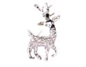 fine fashion pin with silver color design in deer pattern