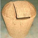 wholesale garbage can made with bamboo design in round shape