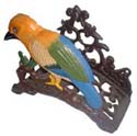 colorful bird made in metal design with napkin holder