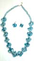 fashion jewelryset with blue cz stone, necklace match with earrings