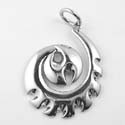 cheap sterling silver pendant with swirl tattoo pattern
