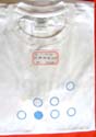 wonderful fashion T-shirt with blue circle pattern