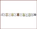 wholesale bracelet with yellow cz stone forming chain pattern