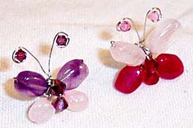 Fashion jewelry of china importer supply gemstone butterfly studs earring 