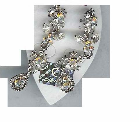 New fashion gifts jewelry company supply clear cz flower holding a water-drop earrings 
