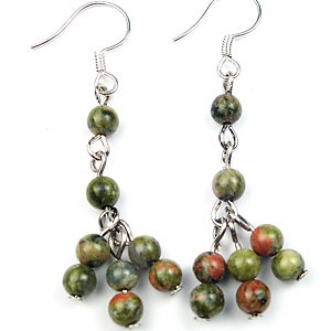 Beaded jewelry supply wholesale online supply fish hook green beaded earring 
