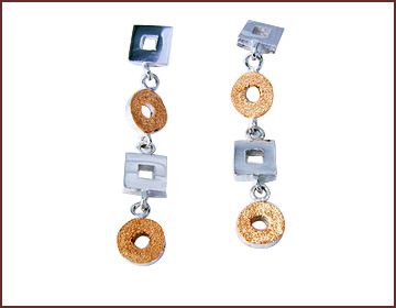 Importer jewlery storer supply two-tone color discount earring 
