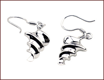 Wholesale jewelry accessory catalog online supply sea shell shape sterling silver earring 