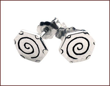 wholesale silver jewelry catalog supply spirals studs earring 