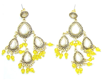 Costume jewelry web site warehouse supply chandelier pear shape seashell earring 