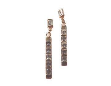 Long pole cz earring form costume jewelry import distributor 