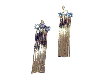 Jewelry gifts catalog online supply wedding multi chain sapphire earring 