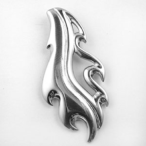 Wholesale jewelry findings supply fire tattoo silver pendant 