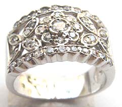 Costume wedding jewelry supply filigree wedding wide band ring