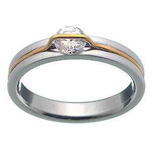 Two tone color ring with diamond cz jewelry wholesale supply collectiable ring