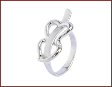 Jewelry for lover wholesale double heart ring