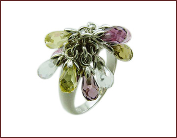 Wholesale lady's jewelry supply wholesale rhinstone pear shape ring