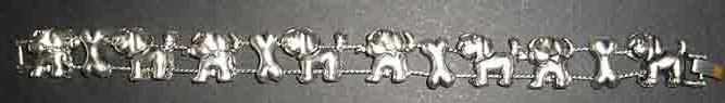 Wholesale gift store import from China supply sterling silver doggie bracelet