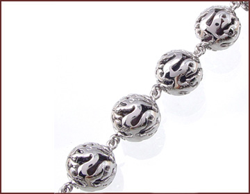 Wholesale fashion jewelry supply bali beaded jewelry ball shape forming a bracelet 