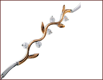 Import export from china jewelry store wholesale new age fashion leaf with stem bracelet 