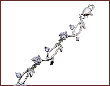 China import export wholesale jewelry supply gemstone leafs bracelet 