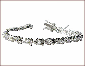 Silver gemstone jewelry wholesaler supply oval shape clear cz forming in bracelet 