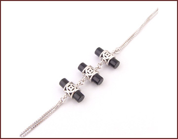 Wholesale sterling silver jewelry supplier wholesale triple black oxyn bracelet 