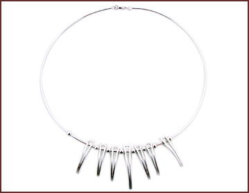 China import jewelry supplier online supply fine quality silver cuff necklace