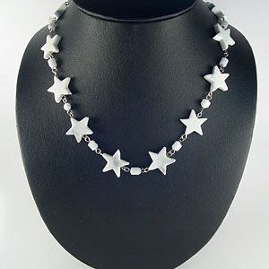 Costume jewelry china import supplier wholesale sterling silver star and beaded necklace