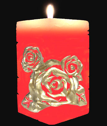 Christmas gifts supply wholesale rose pattern candle
