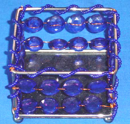 Simple home decor shop online wholesale blue beads candle holder
