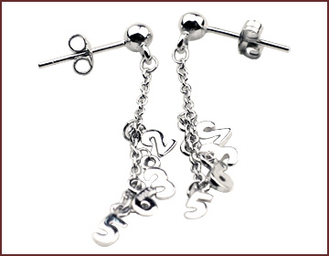 Tredy teen's jewelry supply online wholesale numbers studs earring 