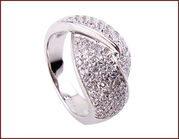 Wholesale discount victorian ring company online supply multi clear cz knot ring